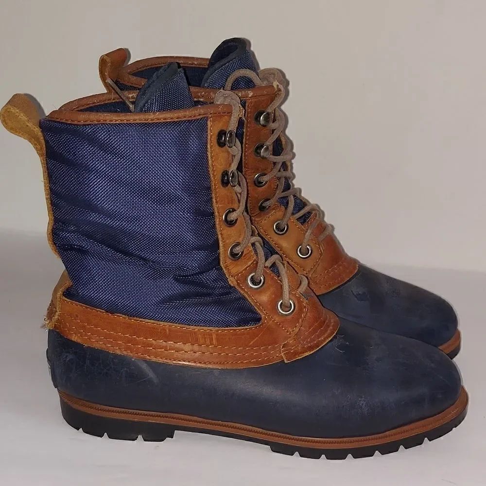 Vintage Lands' End Blue Duck Boots Sz 8